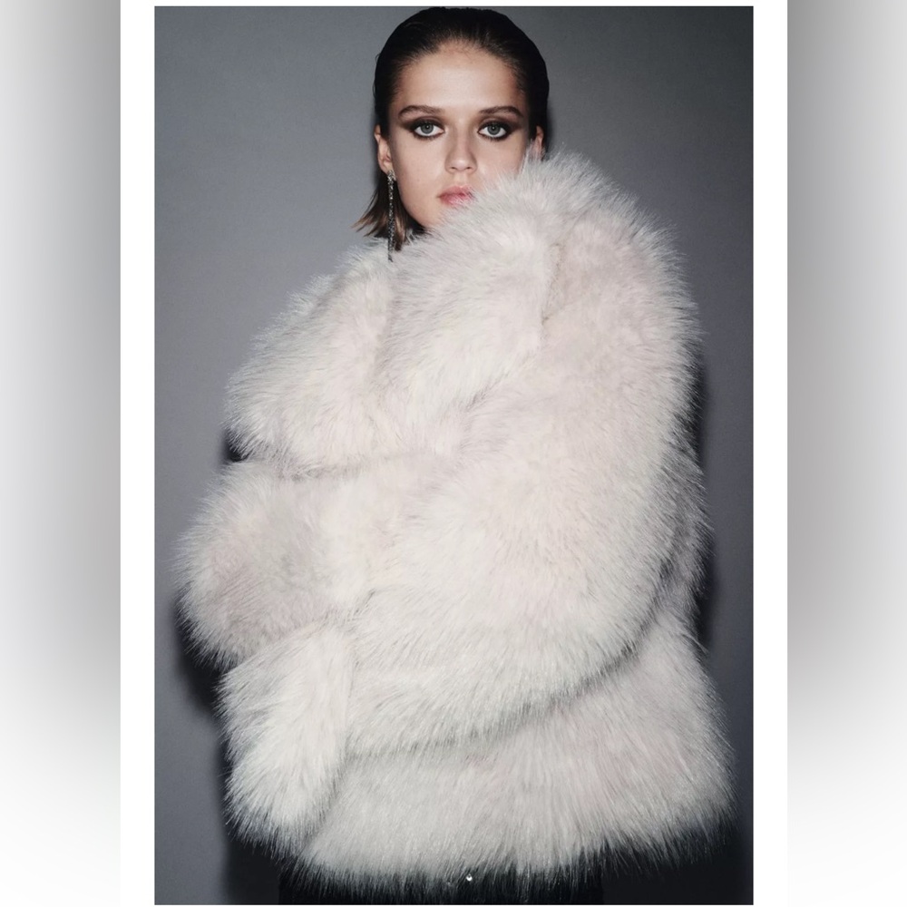 Zara | Jackets & Coats | Faux Fur Jacket Zw Collection | Poshmark